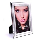 VALENTI & CO. - Cadre photo argent poli martelé 10 x 15 cm - Cadeau mariage/anniversaire