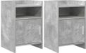 vidaXL Nachtkastjes - 2 stuks - Betongrijs - 40 x 36 x 60 cm - Bewerkt hout