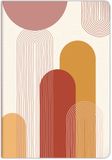 Clairefontaine 116064C - Een Draadgebonden Schrift in Warme Tinten en Geometrische Vormen - A4 21x29,7 cm - 96 Gelinieerde Pag. met Marge Ivoorpapier 90g - Terracotta Collectie - 2 designs willekeurig