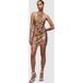 AllSaints Norma Emb Dress Golden Brown Taille: 8