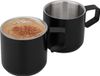 Tasses à expresso en acier inoxydable, set de 2, 120 ml, double paroi isolé, noir
