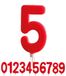 Dekora Enorme verjaardagskaars getal 5, rood, 15 cm