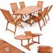 Casaria Tuinset Vanamo 7-delig – Verstelbaar & Inklapbaar – Eucalyptushout