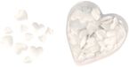 Rayher hobby materialen Rayher Strooihartjes - 300 stuks - Satijn - Wit - Huwelijk