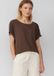 s.Oliver T-shirt met vlamgarenstructuur en rimpels mokka