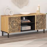 Maison Exclusive meuble TV 105x33x46 cm bois massif manguier
