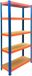 Merkloos Stellingkast - 150x75x30 cm - tot 875 kg - blauw-oranje