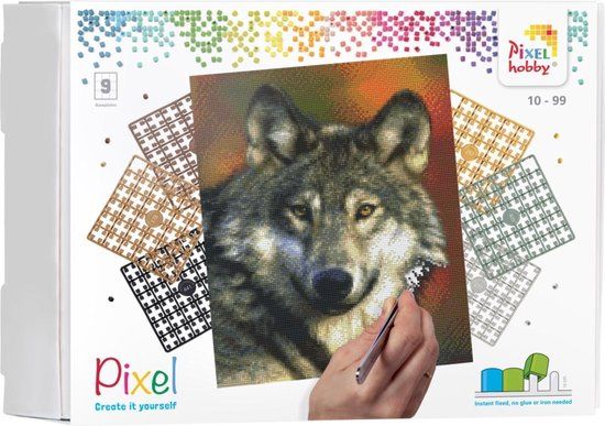 PIXELHOBBY Classic Wolf 30x37,5 cm Pixelhobby Gift Set