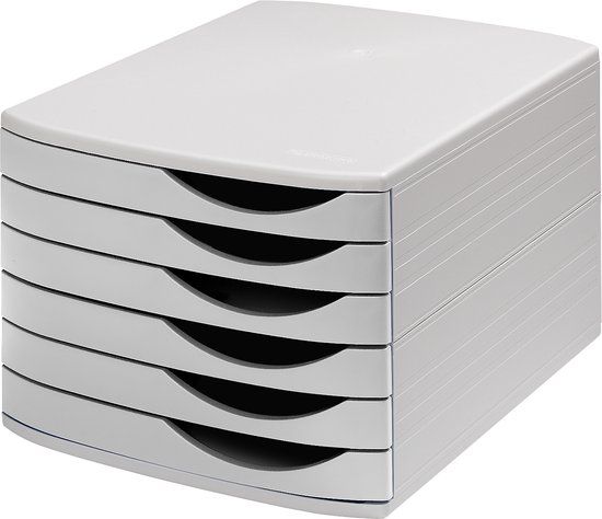 Djois Re - Solution bureauladenset - 6 laden - grijs - A4 - Gerecycled materiaal