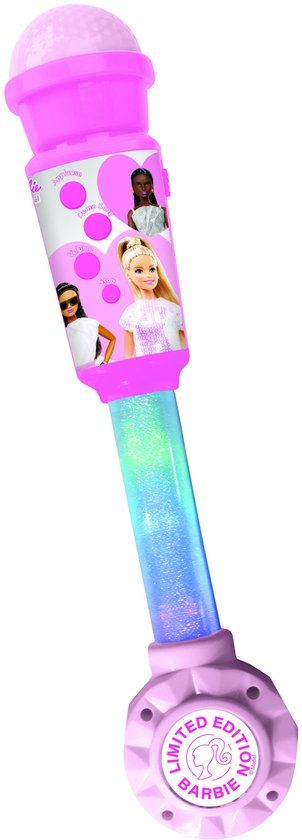 Lexibook Barbie Trendy Verlichtingsmicrofoon met luidspreker (aux-in), melodieën en geluidseffecten