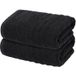 LIVARNO® Lot de 2 serviettes de toilette en éponge, 50 x 100 cm (Noir)