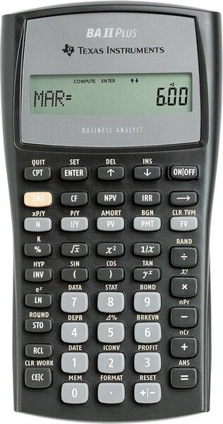 Texas Instruments BA-II Plus - Zwart