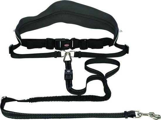 TRIXIE 12766 - Looplijn Met Heupriem Hands Free - Rood
