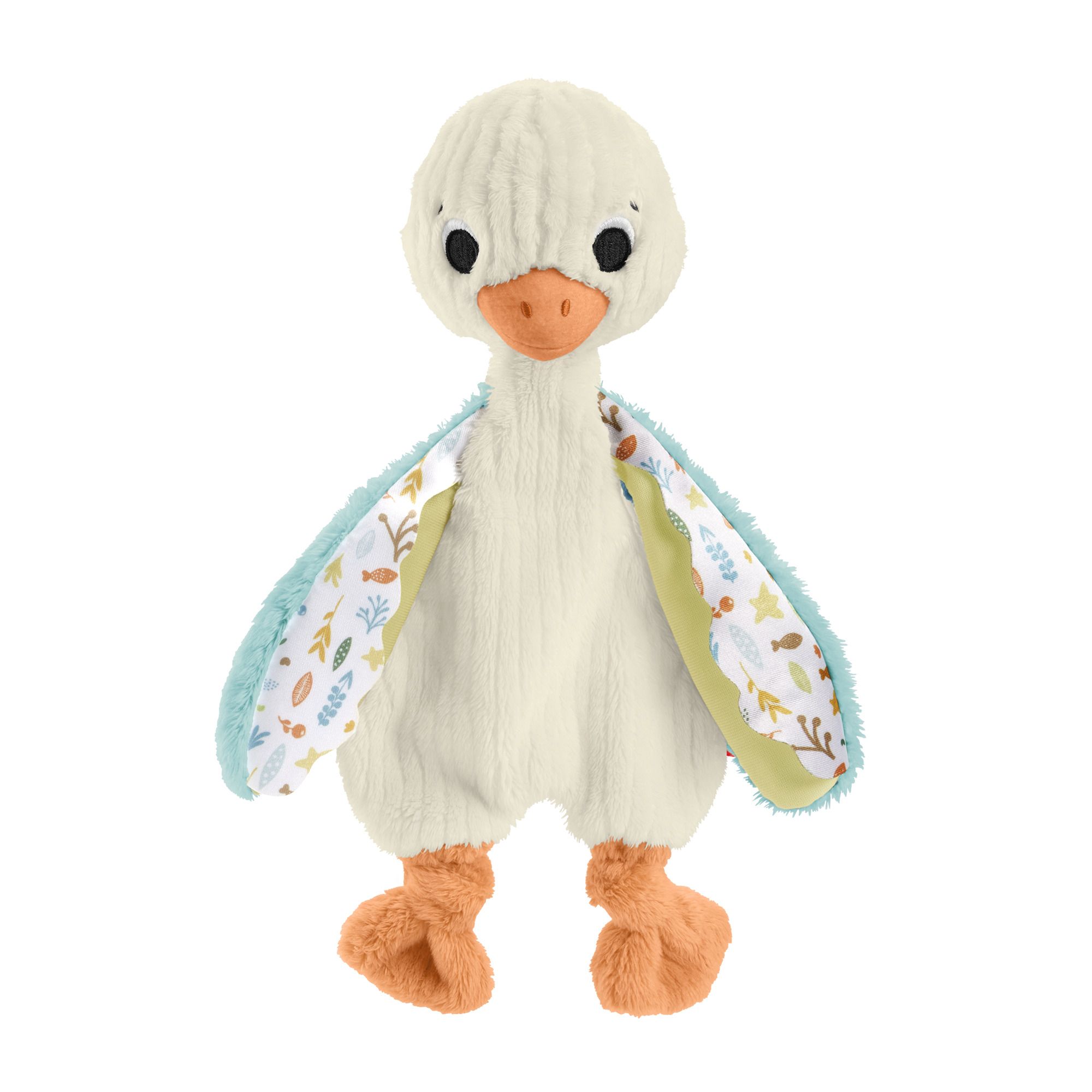 Fisher-Price Knuffelgans - 25 cm - Blauw, Oranje, Wit