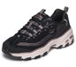 Skechers D'LITES-CHROME WAVE Dames Veterschoenen - Zwart / Rose Gold