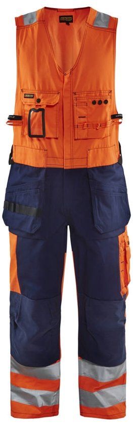 Blåkläder 2653 Amerikaanse overall High Vis Oranje/Marineblauw maat 44