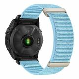 By Qubix - Nylon Sport Loop bandje - Lichtblauw - Geschikt voor Garmin Instinct E - 40mm