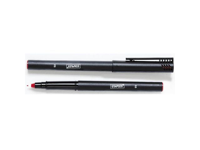 Staples Fineliner - Rood - Fijne Punt - 0,5 mm