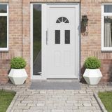 VidaXL Jardinière 2 pcs Blanc 50 x 50 x 40 cm Acier