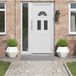 VidaXL Jardinière 2 pcs Blanc 50 x 50 x 40 cm Acier