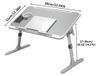 StarTech Opklapbare laptoptafel voor op bed - Draagbare laptoptafel - In hoogte verstelbaar in 5 standen - Hoek verstelbaar van 0 tot 36° - Geschikt voor laptops van 28 tot 43 cm - Draagvermogen tot 30 kg - Lichtgrijs