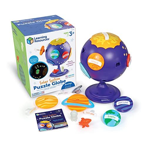 Learning Resources Zonne Systeem Puzzel Wereldbol Speelgoed 21-Stukken Set, Veelkleurig