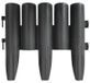 36 pièces de bordures de pelouse - Séparation de jardin - Bordures de pelouse flexibles en plastique PP - 10 mètres de longueur - Bordure pour pelouse et parterres - Noir