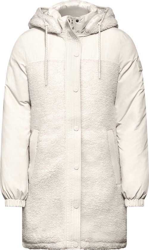 Cecil Teddy Mix Coat - Women's Jacket - Vanilla White - Size S