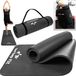 Fixem FX50570-Black Tapis de yoga - 190x63 cm - 1,5 cm épaisseur - Noir