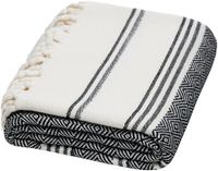 DEMMEX Gecertificeerd 100% biologisch Turks katoenen strand- en badhanddoek - hamam pestemal handdoek, deken - oversized, sneldrogend, zandvrij, compact - diamantweefsel, voorgewassen, gemaakt in