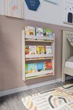 Zeo Wood Boekenkast Kind - Boekenrek Kind - Boekenrek Kinderkamer - Kinderboekenkast - Montessori Boekenkast - 3 Niveaus - Wit