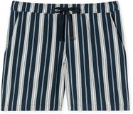 SCHIESSER Mix+Relax loungebroek kort dames geweven short gestreept blauw 4XL