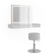 Vicco Kaptafel Sherry, Blanc, 100 cm avec miroir LED et tabouret