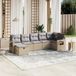 Maison Exclusive - Ensemble de meubles de jardin 7 pièces avec canapé et coussins, beige, en polyrotin