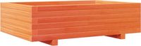 vidaXL Plantenbak 90x60x26,5 cm massief grenenhout wasbruin