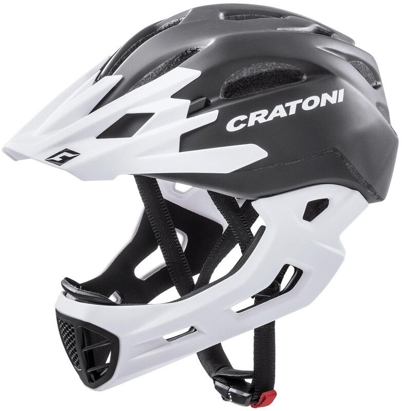 Cratoni C-Maniac Freeride Helm - black/white matte - 2020 model