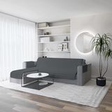 Trendy Waterdichte en Doubleface Sofa Cover, Donkergrijs 190cm