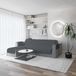 Trendy Waterdichte en Doubleface Sofa Cover, Donkergrijs 190cm
