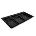 Emuca - Base Recycle pour poubelles pour tiroir de cuisine, 3 cavitès, Base module 90cm (836x482mm), Plastique noir