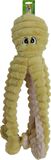 Boony Boon hond speelgoed octopus corduroy met piep geel 65cm