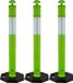 VEVOR 3 x Verkeersafzettingspalen met Verzwaarde Voet 114CM Groen