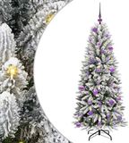 vidaXL Kunstkerstboom Wit 150 cm PVC en plastic en staal en PE