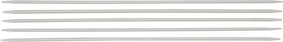 Creotime Sokken Breinaalden 6 mm 20 cm - 5 stuks - Zilver