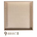 Rayher Houten Shadow Box Frame voor Craft, vitrine, natuurlijk hout, 32x32x5cm, vierkant, 62818000