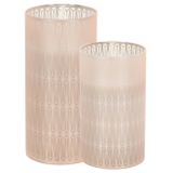 Luxe bougies LED en verre - set 2x pièce - 12,5 et 15 cm - blanc chaud