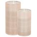 Luxe bougies LED en verre - set 2x pièce - 12,5 et 15 cm - blanc chaud