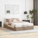 Prolenta Maison Exclusive - Lit ottoman sans matelas Cappuccino 140 x 190 cm, simili cuir