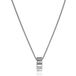 Zinzi Mart Visser by ZINZI zilveren ketting 45cm met strakke rechte hanger, bezet met princess geslepen witte zirconia's MVC20