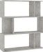 vidaXL Boekenkast/kamerscherm 80x24x96 cm bewerkt hout betongrijs