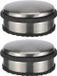 Hi 2x stuks deurstoppers rond metaal 10 x 4 cm - Deurstop/deurvastzetter
